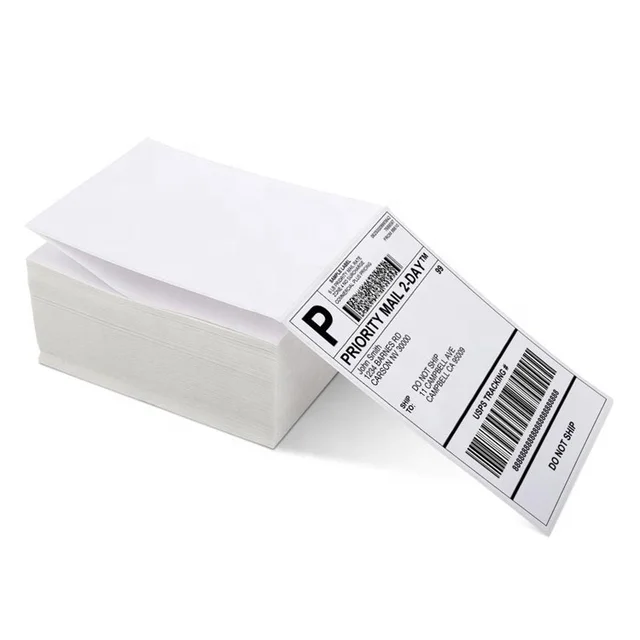 Direct Thermal Fanfold Shipping Labels 100 x 150 mm, 500 Labels (1 Fanfold x 500)